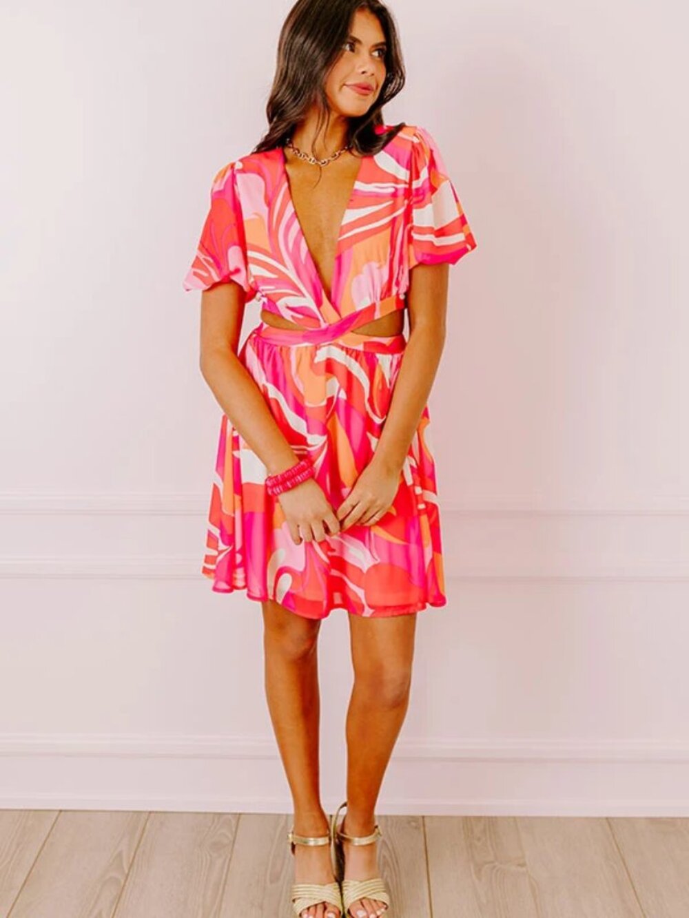 FLYING TOMATO Nashville Social Club Light Woven Mini Dress